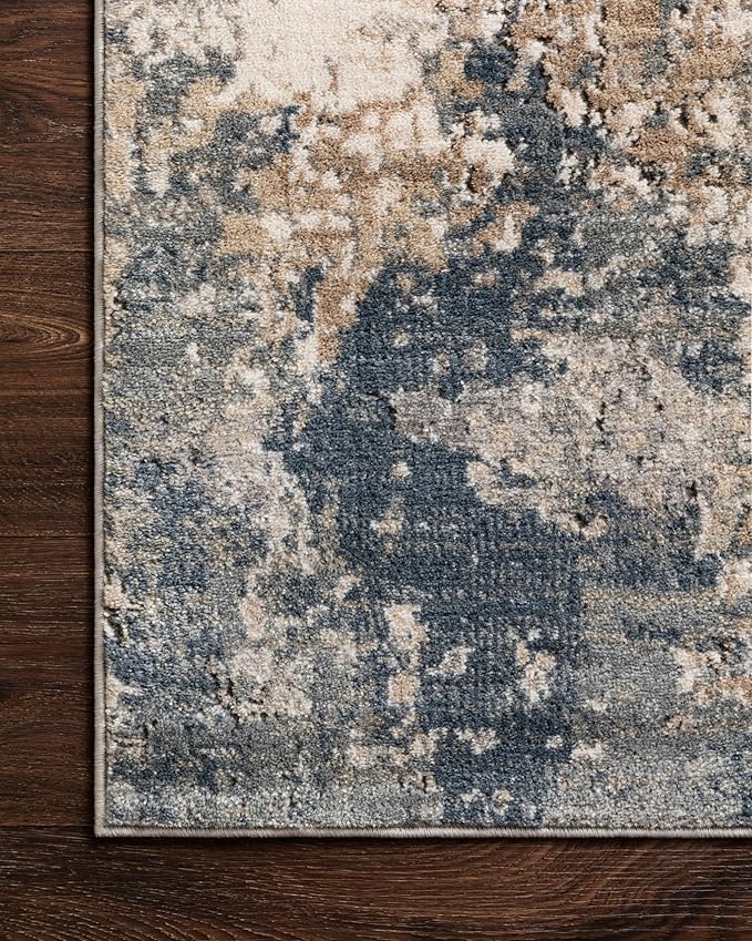Loloi Teagan Collection TEA-06 Sand/Mist 2'-8" x 13' Runner Rug, Large, Soft Neutral Rug, High-Traffic for Living Room, Bedroom, Home Office, Dining Area