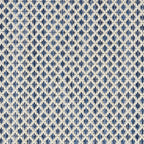 Nourison Home Courtyard Ivory Blue 6' x Round Area Rug - Easy Clean, Non Shedding, Bed Room, Living Room, Dining Room, Kitchen (6' x Round)
