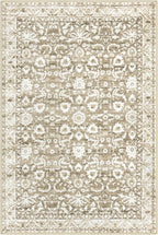 Vintage Entryway Rug 2x3 Washable, Beige Tan White Kitchen Rug, Super Soft Thin 100% Polyester Small Area Rug, Non-Slip Accent Mat for Foyer, Bedroom, Office