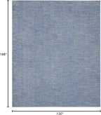 Nourison Home Nourison Essentials Blue Grey 10' x 14' Area Rug - Easy Clean, Non Shedding, Bed Room, Living Room, Dining Room, Kitchen (10' x 14')