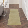 Nourison Home Nourison Essentials Green Gold 2'2" x 7'6" Area Rug - Easy Clean, Non Shedding, Bed Room, Living Room, Dining Room, Kitchen (8' Runner)