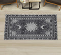 Ambesonne Sun and Moon Decorative Rug, Bohemian Artwork Design of Crescent Solar Ornament Esoteric Stars Ornaments, Quality Carpet for Bedroom Dorm and Living Room, 2' x 5', Dark Taupe