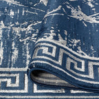 GLORY RUGS Area Rugs Marble 8x10 Navy Gray Carpet Modern Abstract Rug Living Room Dining Bedroom Rug