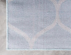 Rugs.com Lattice Frieze Collection Rug – 10' x 14' Light Blue Medium Rug Perfect for Living Rooms, Large Dining Rooms, Open Floorplans