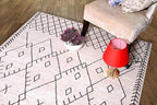 Furnish my Place Trellis Pattern Rug - 5 ft. x 8 ft, Peach, Bohemian Rug with Transitional Design