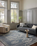 Loloi Magnolia Home by Joanna Gaines Gigi Collection GIG-03 Denim/Ivory 2'-7" x 4' Accent Rug