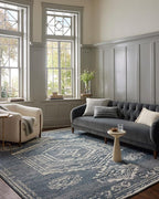 Loloi Magnolia Home by Joanna Gaines Gigi Collection GIG-03 Denim/Ivory 4'-0" x 6'-0" Accent Rug