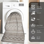 RUGSURE Washable Area Rugs 3' x 5 ' - 1/6 Thick - Moroccan-Inspired -Stain & Water Resistant Non-Slip - Resistant Rug for Living Room, Bedroom, Nursery, Pet & Child Friendly (Brown)