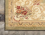 Unique Loom Versailles Collection Traditional Classic Floral Motif Area Rug (8 ft x 11 ft 4 in Rectangular, Green/ Ivory)