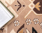 Unique Loom Taftan Collection Border Geometric Tribal Inspired Design Area Rug (6' 0 x 9' 0 Rectangular, Ivory/ Tan)
