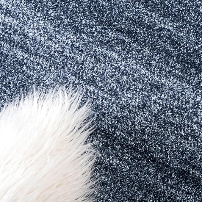 Rugs.com Angelica Collection Rug – 10' x 13' Navy Blue Medium Rug Perfect for Living Rooms, Large Dining Rooms, Open Floorplans