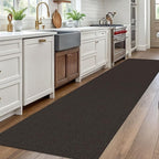 EARTHALL Washable Runner Rug 3x10 Ft Non Slip Runners for Hallways Long Cotton Rubber Backed Kitchen Runner Braided Indoor Floor Carpet Runners for Entryway, Hallway, Kitchen, Taupe/Coffee