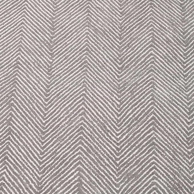 Modern Herringbone Chevron Collection Handcrafted Wool Area Rug - Durable, Zigzag Pattern, for High Traffic, Contemporary Design for Living Room, Bedroom, Dining Room Decor (Smoke Grey, 9' x 9')