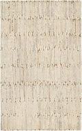 Dash & Albert Malone Oatmeal Hand Tufted Wool Rug, 6 X 9 Feet, Neutral Graphic Pattern - Premium Luxury Hotel Quality Soft Breathable Hypoallergenic Machine Washable Easy Care All Season
