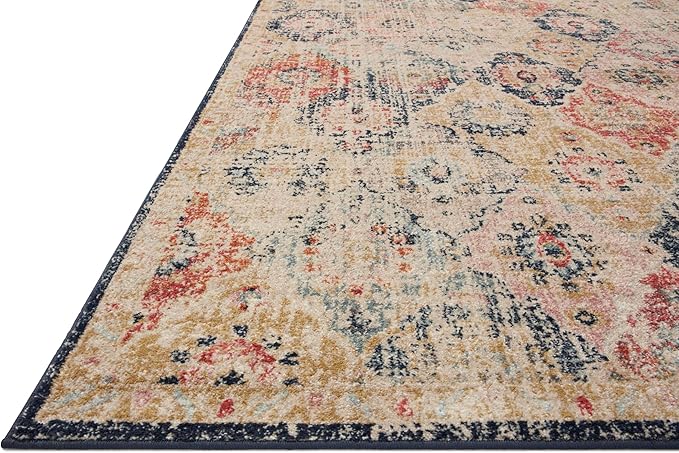 Loloi Jocelyn Collection JOC-07 Khaki/Multi 6'-7" x 9'-7" .38" Thick Area Rug