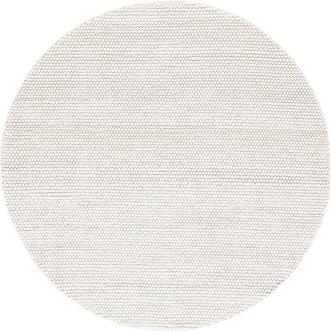 SAFAVIEH Natura Collection Area Rug - 6' x 9' Oval, Ivory, Handmade Wool Blend, Textured Design, Ideal for Living Room, Bedroom, Dining Space (NAT620A)