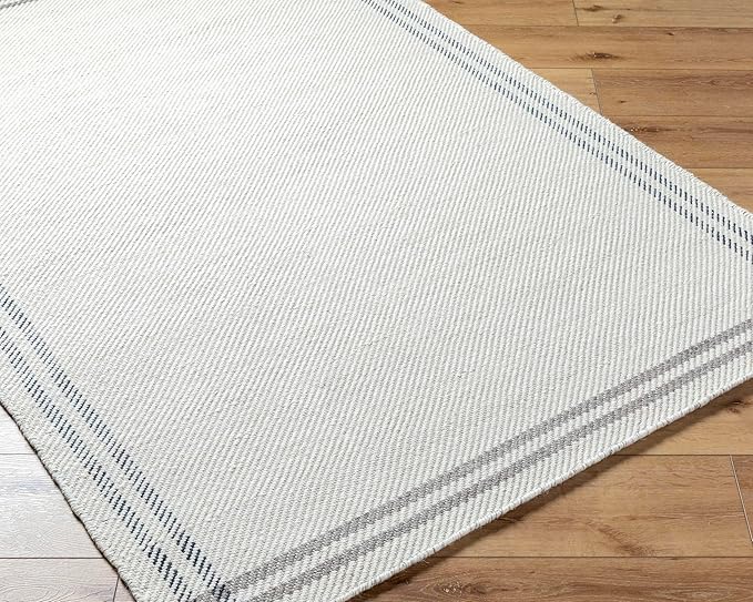 Mark&Day Wool Rugs, 5x7 Janmichael Cottage Light Silver/Charcoal Area Rug, Silver Grey Carpet for Living Room, Bedroom or Kitchen (5' x 7'6")