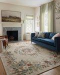 Loloi Rifle Paper Co. Laurel Collection LAU-01 Cream 2'-8" x 10' Runner Rug
