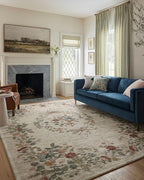 Loloi Rifle Paper Co. Laurel Collection LAU-01 Cream 2'-8" x 10' Runner Rug