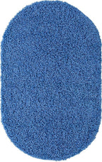 Unique Loom Solid Shag Collection Area Rug (3' 3" x 5' 3" Oval, Periwinkle Blue)