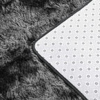 Large Shag Area Rugs 9 x 12, Tie-Dyed Plush Fuzzy Rugs for Living Room, Ultra Soft Fluffy Furry Rug for Bedroom, Indoor Carpet Nursery Rugs for Kids Room Home Decor, Dark Grey