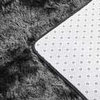 Large Shag Area Rugs 8 x 10, Tie-Dyed Plush Fuzzy Rugs for Living Room, Ultra Soft Fluffy Furry Rug for Bedroom, Indoor Carpet Nursery Rugs for Kids Room Home Decor, Dark Grey