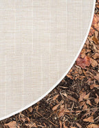 Unique Loom Outdoor Striped Collection Area Rug - Striped (4' 1" Round, Taupe/Ivory)