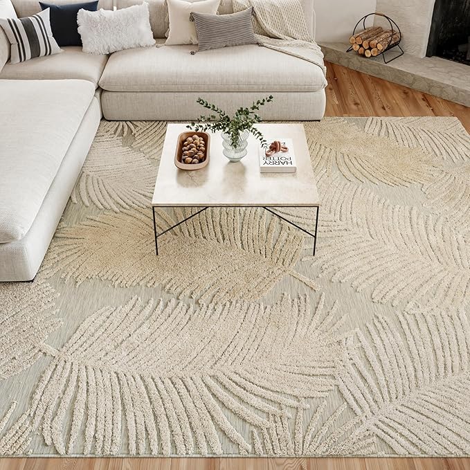 Nourison Home Suncoast Grey 9' x 12' Area Rug - Easy Clean, Non Shedding, Bed Room, Living Room, Dining Room, Kitchen (9' x 12')