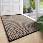 Door Mat Entrance 24x35, Dirt Resistant and Absorbent, Non-Slip Rubber Backing Floor Mats, Easy Clean Low-Profile Doormat for Entryway, Front Door, Inside Entrance, Black