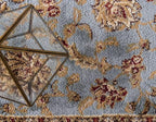 Unique Loom Voyage Collection Traditional Oriental Classic Intricate Design Area Rug (6' 0 x 9' 0 Rectangular, Light Blue/Gold)