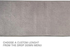 Custom Made Runner Rug Low Pile with Rubber Backing for Kitchen Foyer Hallway Entry Choose Your Length Size 26 Inch Wide Solid and Plain Grey Color (38 feet x 26 inch)