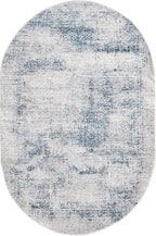 Unique Loom Finsbury Collection Area Rug - Sarah (5' 3" x 8' Oval, Blue/ Ivory)