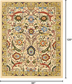 Unique Loom Espahan Collection Area Rug - Cape Cod (7' 10" x 10' Rectangle, Cream/ Black)
