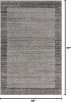 Rugs.com Angelica Collection Rug – 4' x 6' Light Gray Medium Rug Perfect for Entryways, Kitchens, Breakfast Nooks, Accent Pieces
