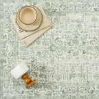 Runner Rug 2x6 Sage Green Hallway Washable Vintage Distressed Kitchen Carpet Non Slip Neutral Low Pile Retro Floral Farmhouse Long Throw Rug Entryway Bathroom Office Laundry Dining Room