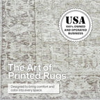 ReaLife Rugs Machine Washable Area Rug - Living Room Bedroom Bathroom Kitchen Entryway Office - Padded Low Pile Stain Resistant Premium - Boho Farmhouse Vintage - Lyle - Beige Ivory 6' Round