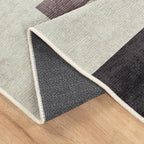 Bloom Rugs Washable Non-Slip 12 ft Runner - Beige/Pink Modern Geometric Runner for Entryway, Hallway, Bathroom, and Kitchen - Exact Size: 2.5' x 12'