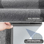 Machine Washable Kitchen Rug 24" x 70", Non Slip Kitchen Mat for Floor, Absorbent Entrance Runner Rug for Bedroom, Hallway, Bathroom, Door (Roll Packing)