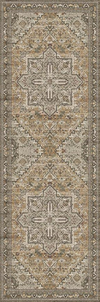 Washable Runner Rug 2x6 | Non Slip Rug Runners for Hallways, Entryways, Kitchens, Bathrooms, Bedrooms | Ultra-Soft Flannel Carpet Runners with Rubber Backing (Light Sage Brown, 2x6)