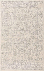 Unique Loom Isabella Collection Area Rug - Adjani (5' 1" x 8' Rectangle, White/ Blue)