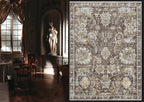 RUGSURE Washable Area Rugs - Perfect for Living Room, Bedroom, Kids Room, Nursery - Stain & Water Resistant Non-Slip, Pet & Child Friendly, Vintage Tribal Area Rugs (Ivory, 6' x 9')