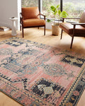 Loloi Jocelyn Collection JOC-06 Rose/Rose 2'-3" x 7'-6" .38" Thick Runner Rug