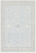 RUGGABLE Washable Vintage Area Rug – Verena Soft Blue 6x9, Stain-Resistant, Non-Slip – Medium Machine Washable Rugs for Living Room, Bedroom, Hallway, Entryway & Office–with Cushioned Pad