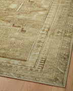 Loloi Magnolia Home by Joanna Gaines Sinclair Collection SIN-02 Khaki/Tobacco 2'-3" x 11'-6", .25" Pile Height, Machine Washable, Runner Rug
