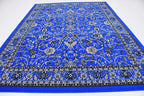 Unique Loom Sialk Hill Collection Area Rug - Washington (7' 10" x 10' Rectangle Dark Blue/Black)