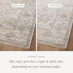 Loloi Magnolia Home by Joanna Gaines Millie Collection MIE-01 Silver/Dove 7'-10" x 7'-10", .25" Pile Height, Round Area Rug