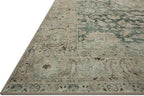 Loloi Magnolia Home by Joanna Gaines Sinclair Collection SIN-05 Jade/Sand 2'-0" x 5'-0", .25" Pile Height, Machine Washable, Accent Rug