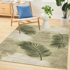 Nourison Home Suncoast Green 4' x 6' Area Rug - Easy Clean, Non Shedding, Bed Room, Living Room, Dining Room, Kitchen (4' x 6')