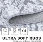 KILOCOCO Hallway Runner Rug 2'x8' Runners for Hallways Washable Runner Rug Non Slip Laundry Room Rugs Low-Pile Runners for Bedroom Kitchen Living Room Boho Rugs, Grey White