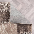 Rugshop Contemporary Abstract Circle Design Area Rug, Fade-Resistant Modern Carpet for Living Room, Dining Room, or Office, Brown, 10' x 14'